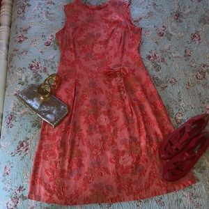 Vintage orange print dress